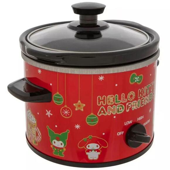 HELLO KITTY SLOW COOKER 2 QUART RED POT RARE COLLECTIBLE  KAWAII SANRIO HOLIDAYS - Picture 6 of 6